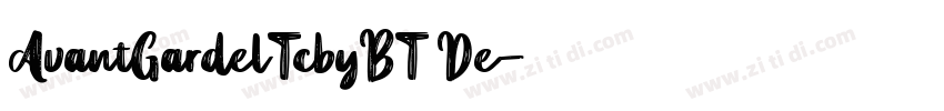 AvantGardelTcbyBT De字体转换